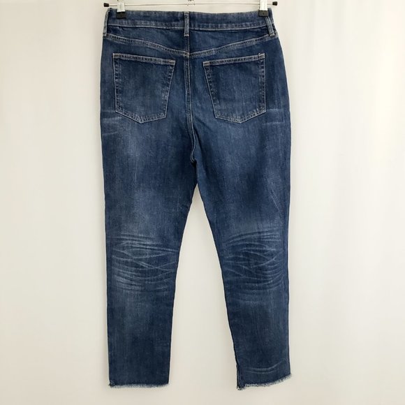 GAP Sky High Rise Skinny Ankle Jean Sz 16 Plus Blue Adjustable Waist 26" Inseam - Picture 6 of 9